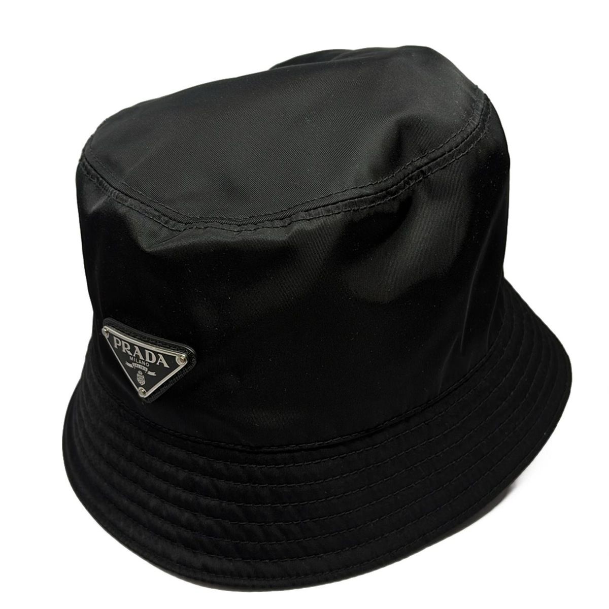 PRADA プラダ ハット M Re-Nylon バケットハット 1 HC 137 黒