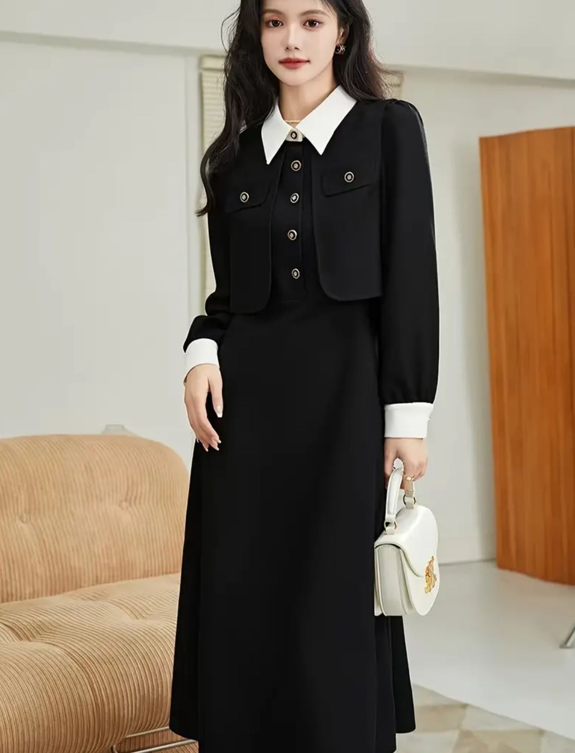 フォーマルスーツ ワンピース ブラック 入学式 入園式 卒業式 卒園式 面談