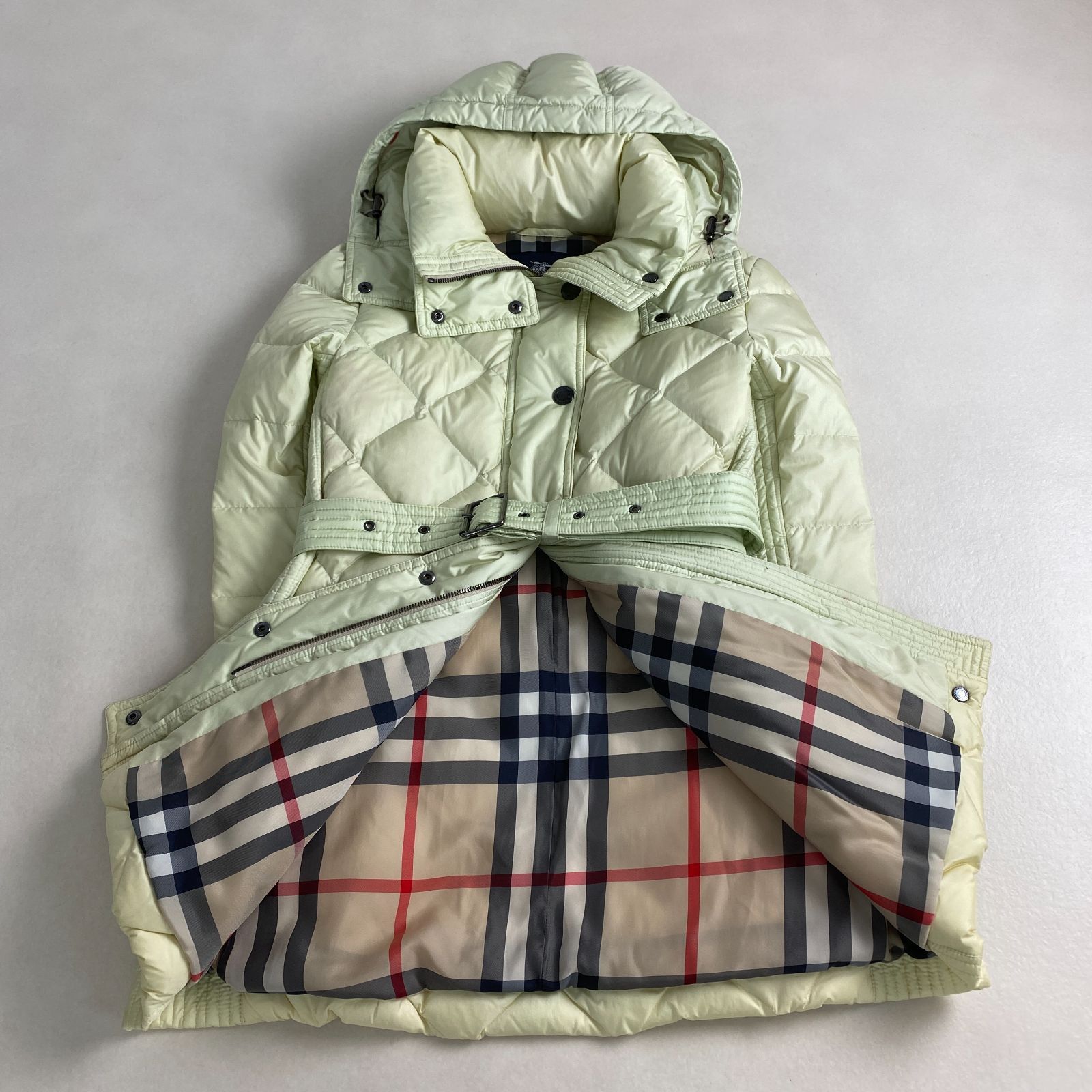 BURBERRY*バーバリーロンドン ダウンコート 2way ファー ベルト38