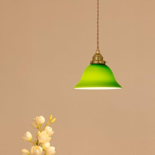 ペンダントライトガラス 真鍮 E26口金 LED電球付属 引掛けシーリングライト 照明器具 天井 吊り下げ灯 北欧 おしゃれ かわいい 手作り 22c69354