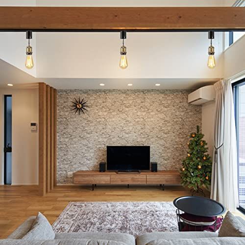 LVWIT ダクトレールライト E26口金 LED電球付き エジソン電球 60W形相当 電球色 ライティングレール 天井照明 角度調節 省エネ レトロ 3個セット 09d19ce4