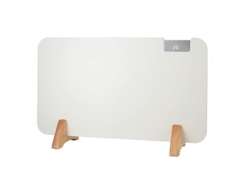 moku. パネルヒーター コンベクターヒーター ここぽか 1200W 8畳 木目 ホワイト モク 暖房 電気暖房 電気ストーブ リビング暖房 乾燥しない 温度設定 オフタイマー 遠赤外線 自然対流 おしゃれ プレゼント ギフト 6ab1fb82