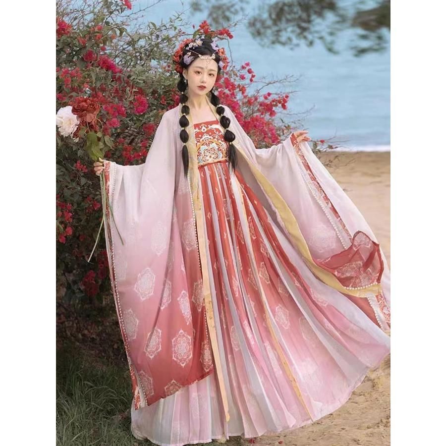 漢服 中華服 レディース コスプレ 衣装 古典美人服 パーティードレス おしゃれ 優雅中華服 仙女服 古風 パーティー 高品質