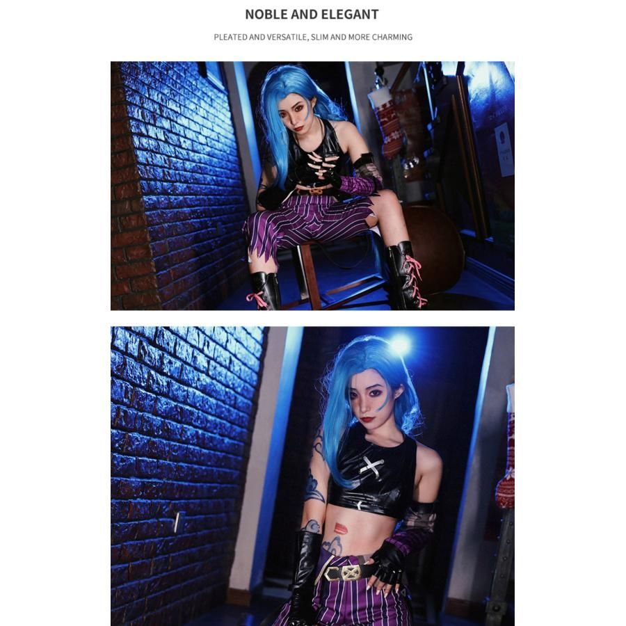 霧都 ウードゥ リーグ オブ レジェンド ジンクス コスプレ衣装 女性用 フルセット 職人製作