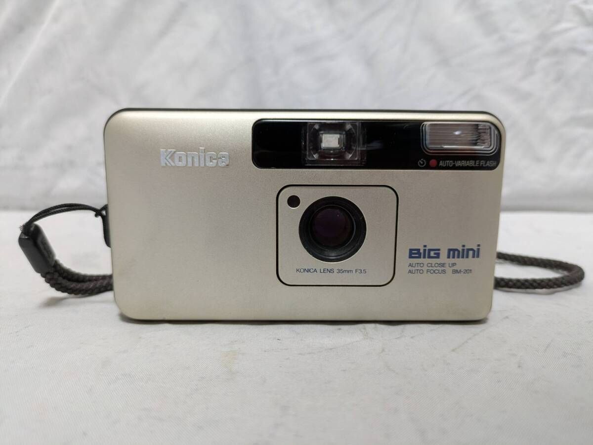 動作良好 外観 光学 ケース付 コニカ BiG mini BM-201 ビッグミニ コンパクトフィルムカメラ