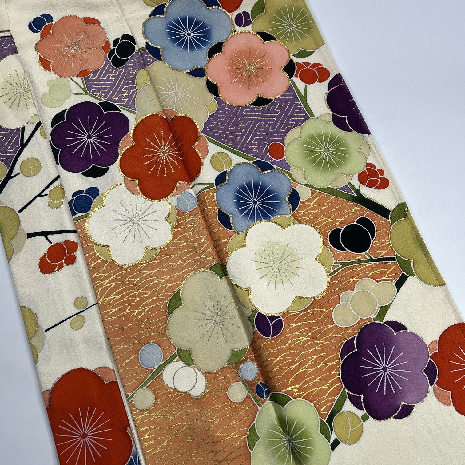 振袖 5枚 正絹 着物まとめ売り 同梱購入歓迎 リメイク用 着付け練習用