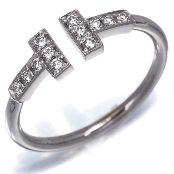 ティファニー リング ダイヤ ダイヤモンド Tワイヤー 12.5号 K 18 WG 177847