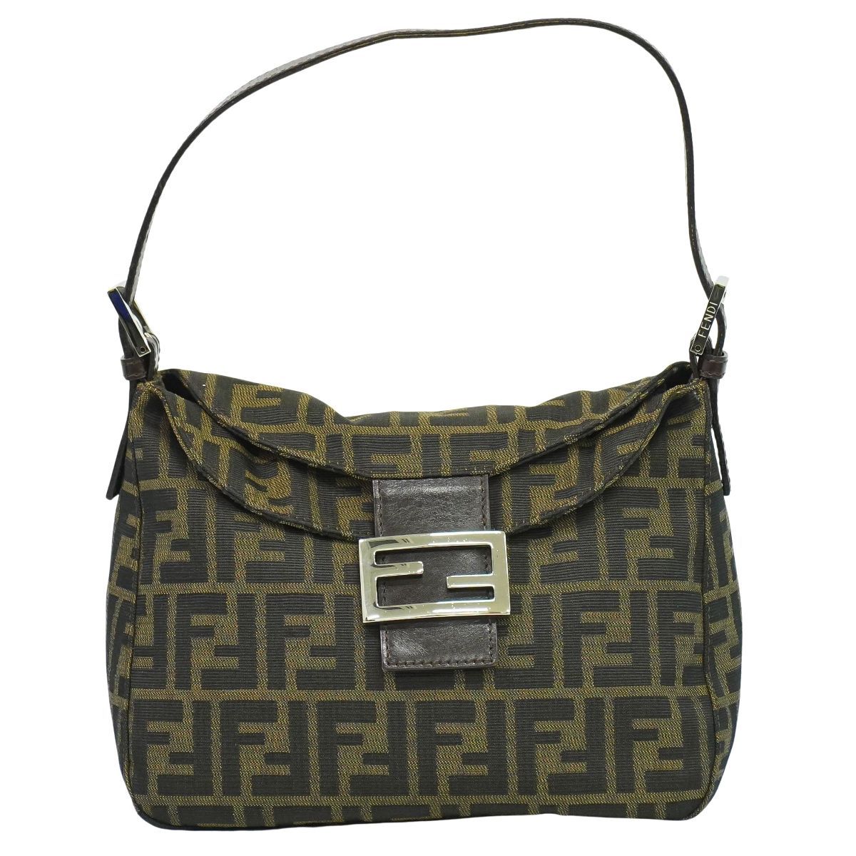 本物 フェンディ FENDI ズッカ ショルダーバッグ ハンドバッグ キャンバス ブラウン 26426 バッグ フォロー割
