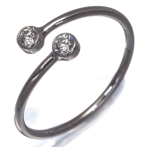 ティファニー リング ダイヤ ダイヤモンド フープ 2 P 9.5号 Pt 950 180102