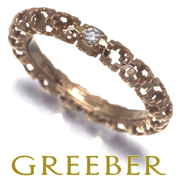 グッチ リング ダイヤ ダイヤモンド ディアマンティッシマ 1P 10号 K18PG 180086