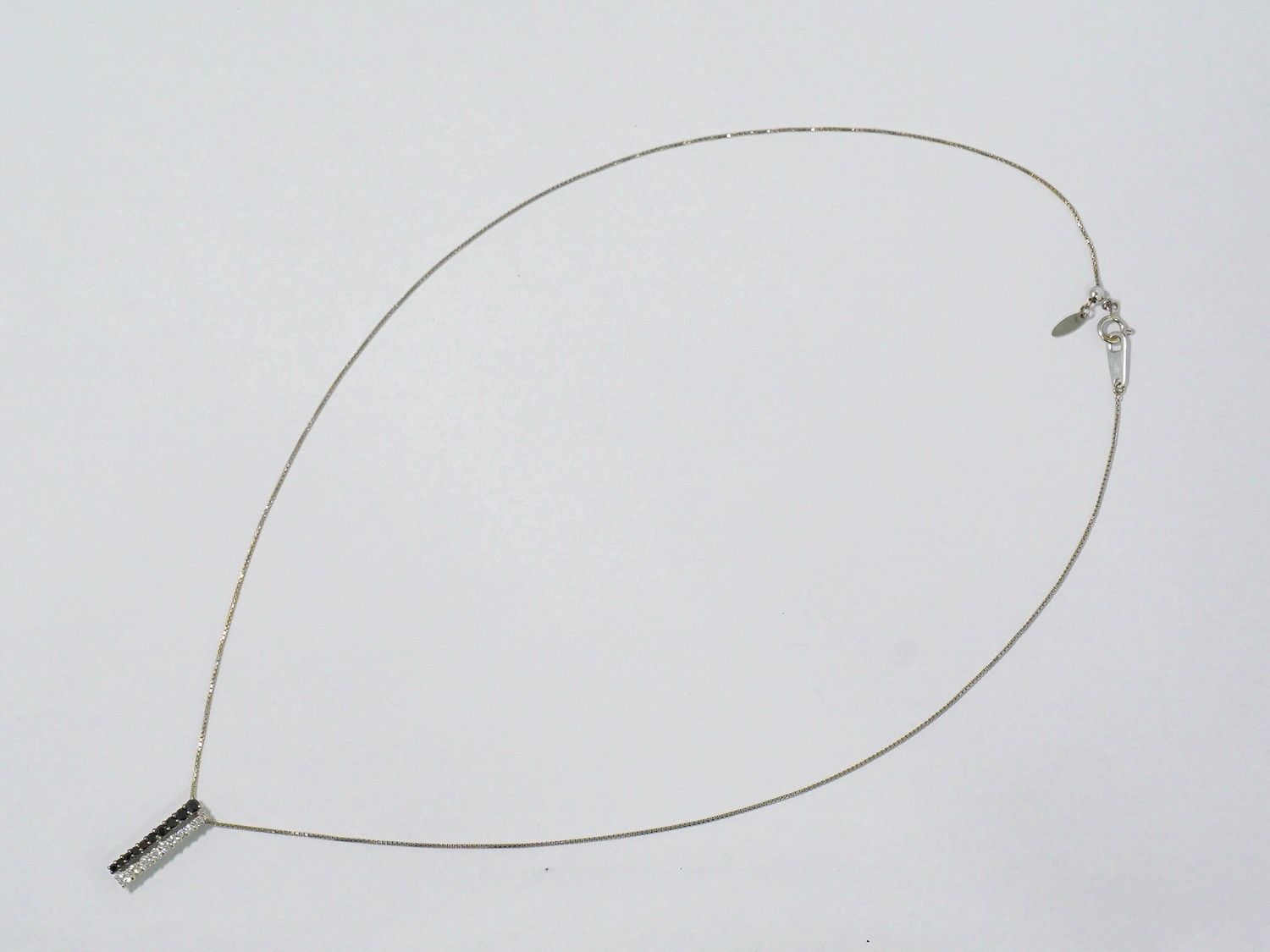 ダイヤモンド ブラックダイヤモンド 0.50 ct K 18 WG ネックレス ペンダント ホワイトゴールド ジュエリー フォロー割