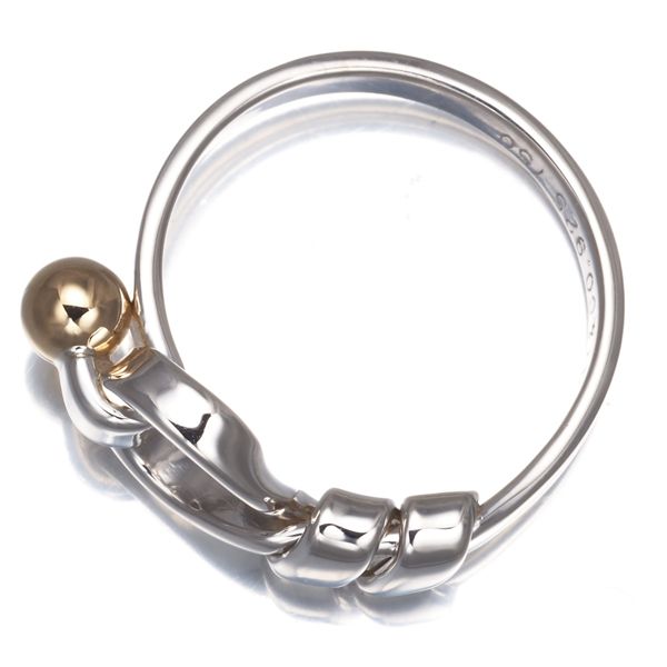 ティファニー リング フック-アイ 9号 シルバー 925 K 18 YG 177943