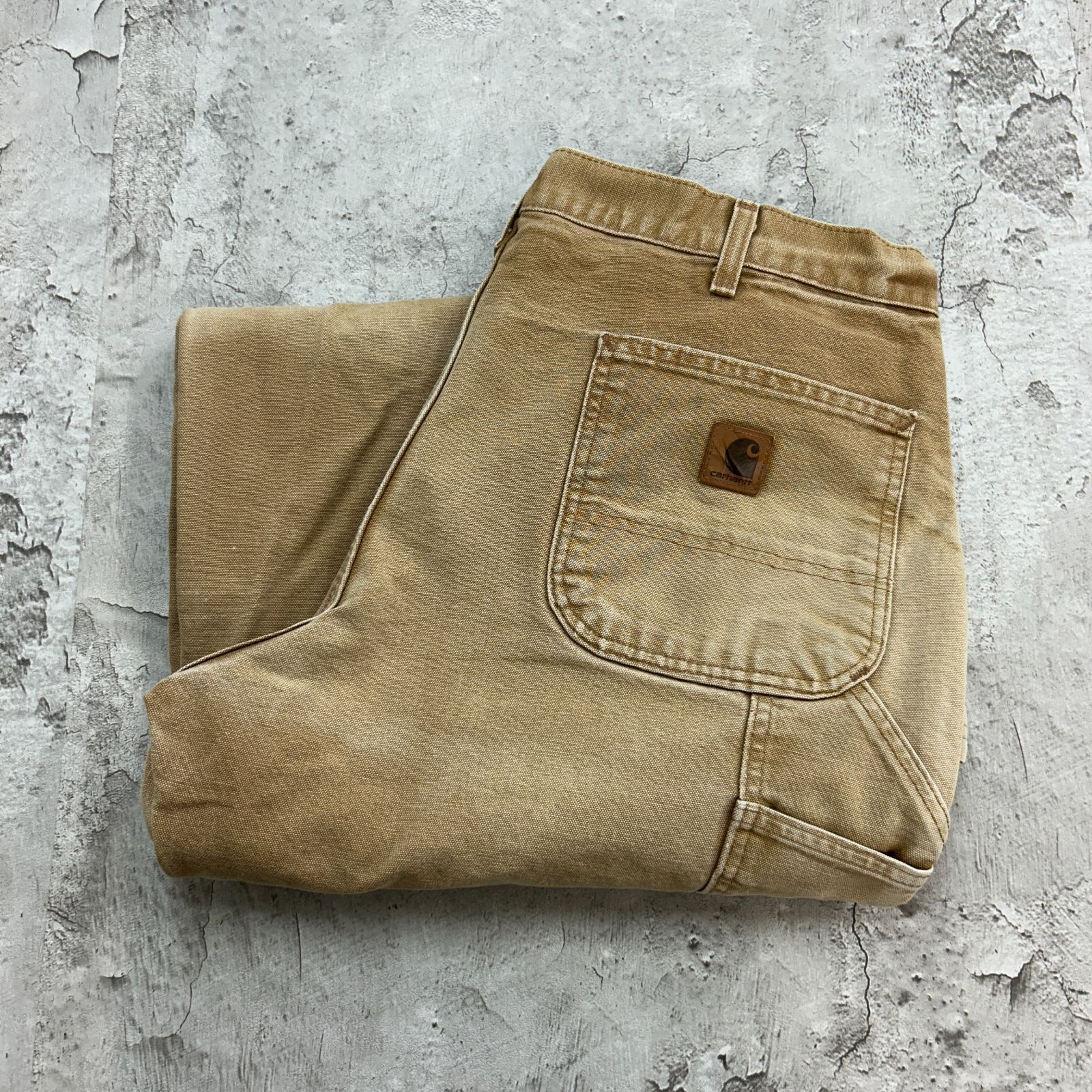Carhartt カーハート 鬼フェード ダックペインターパンツ 古着 BRN