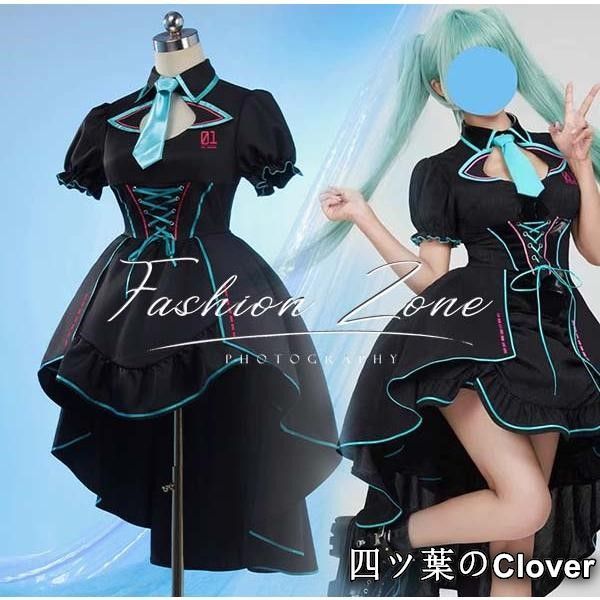 初音ミク 風 月光の下の騎士JK スカート コスプレ衣装ウィッグ cosplay 演出服変装B 251108