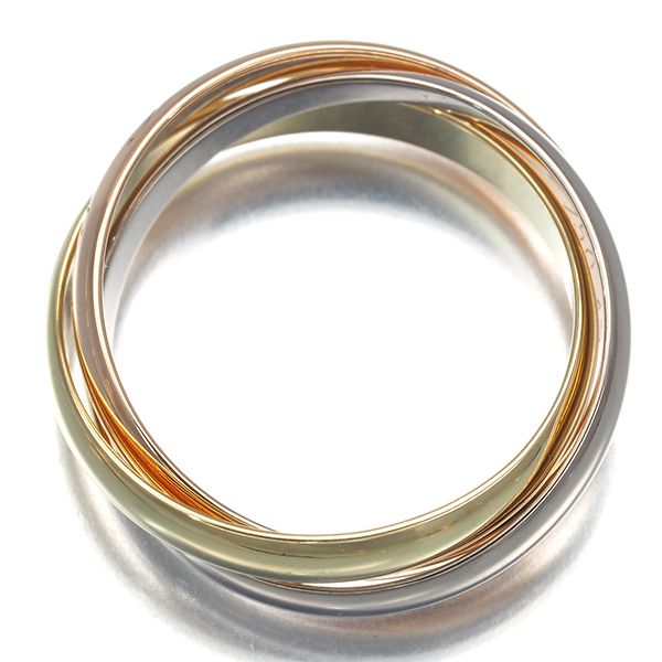 カルティエ トリニティリング スリー SM 47号 K 18 YG WG PG 179531