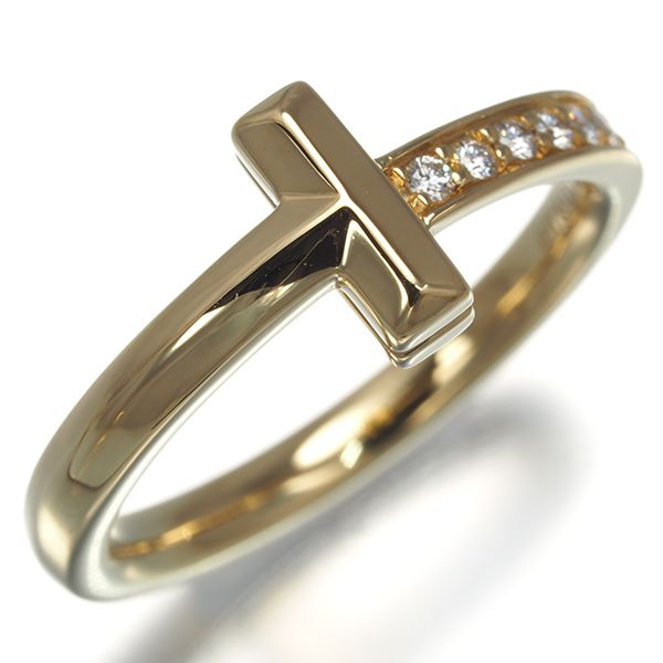 ティファニー リング ダイヤ ダイヤモンド Tワン 8号 K 18 YG 180508