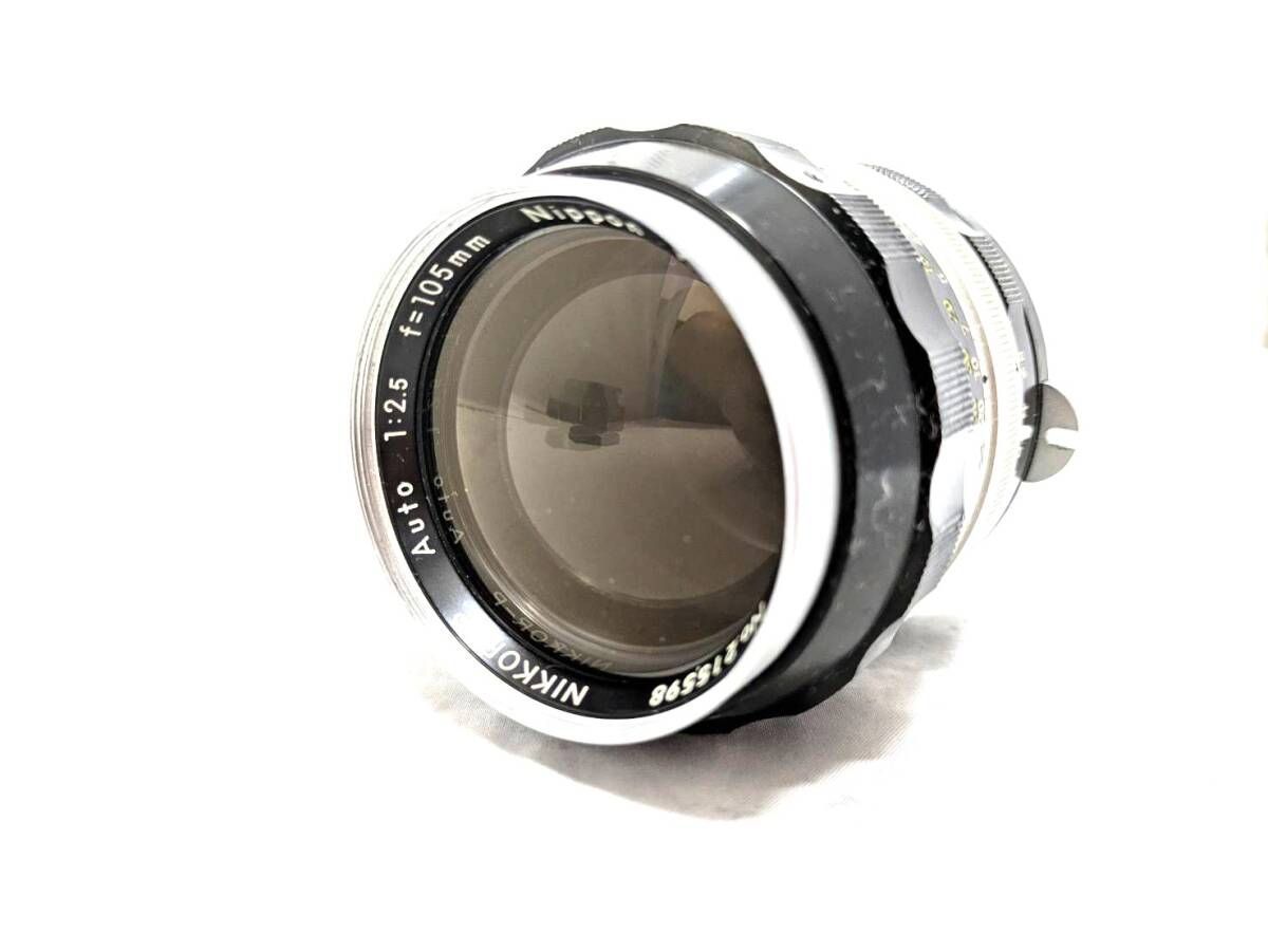 動作良好 外観 光学 フード付 ニコン NIKON NIKKOR-P AUTO 105mm F2.5