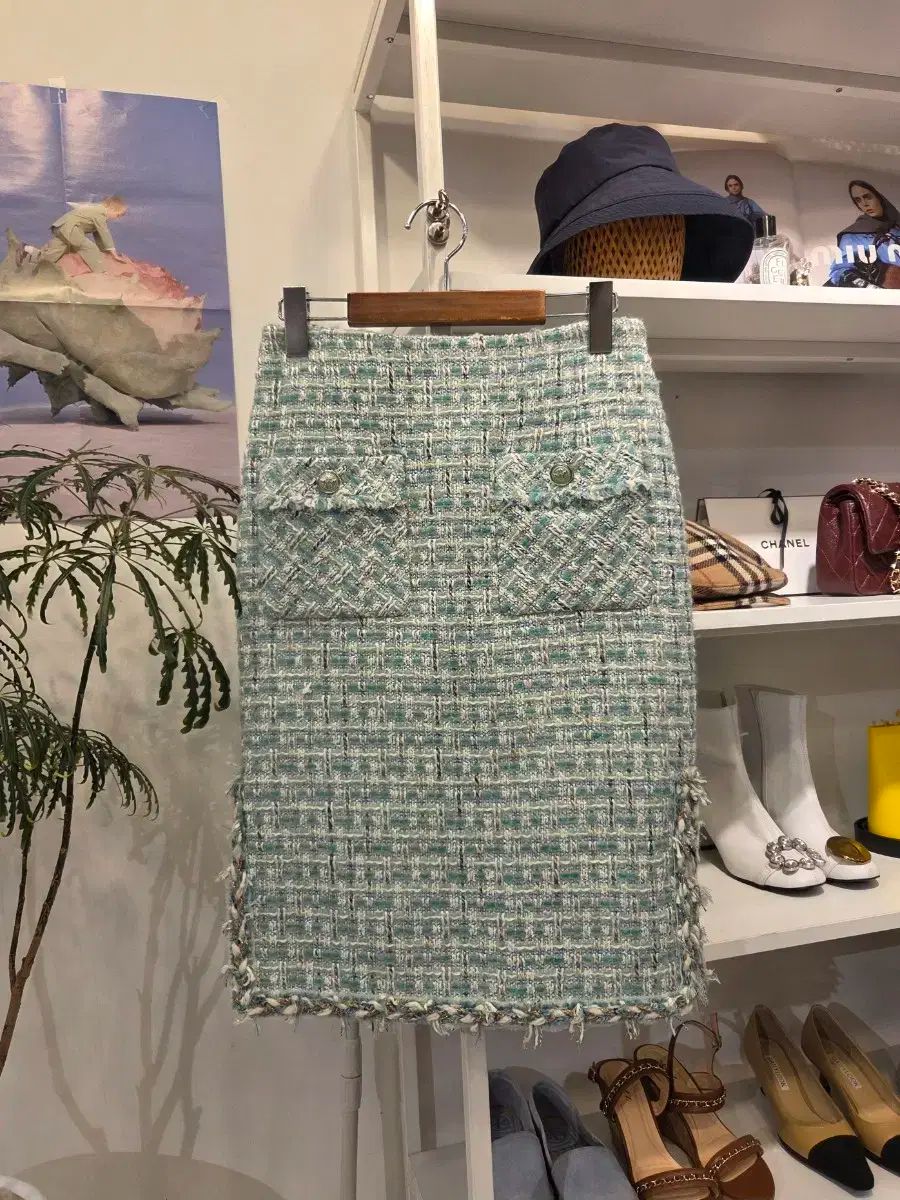 ミシャ ツイード スリット スカート