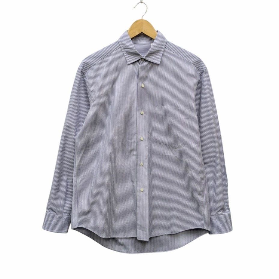 KAPTAIN SUNSHINE Cotton Semi Spread Collar Shirt キャプテンサンシャイン ストライプシャツ K23FSH10 パープル系 サイズ 34
