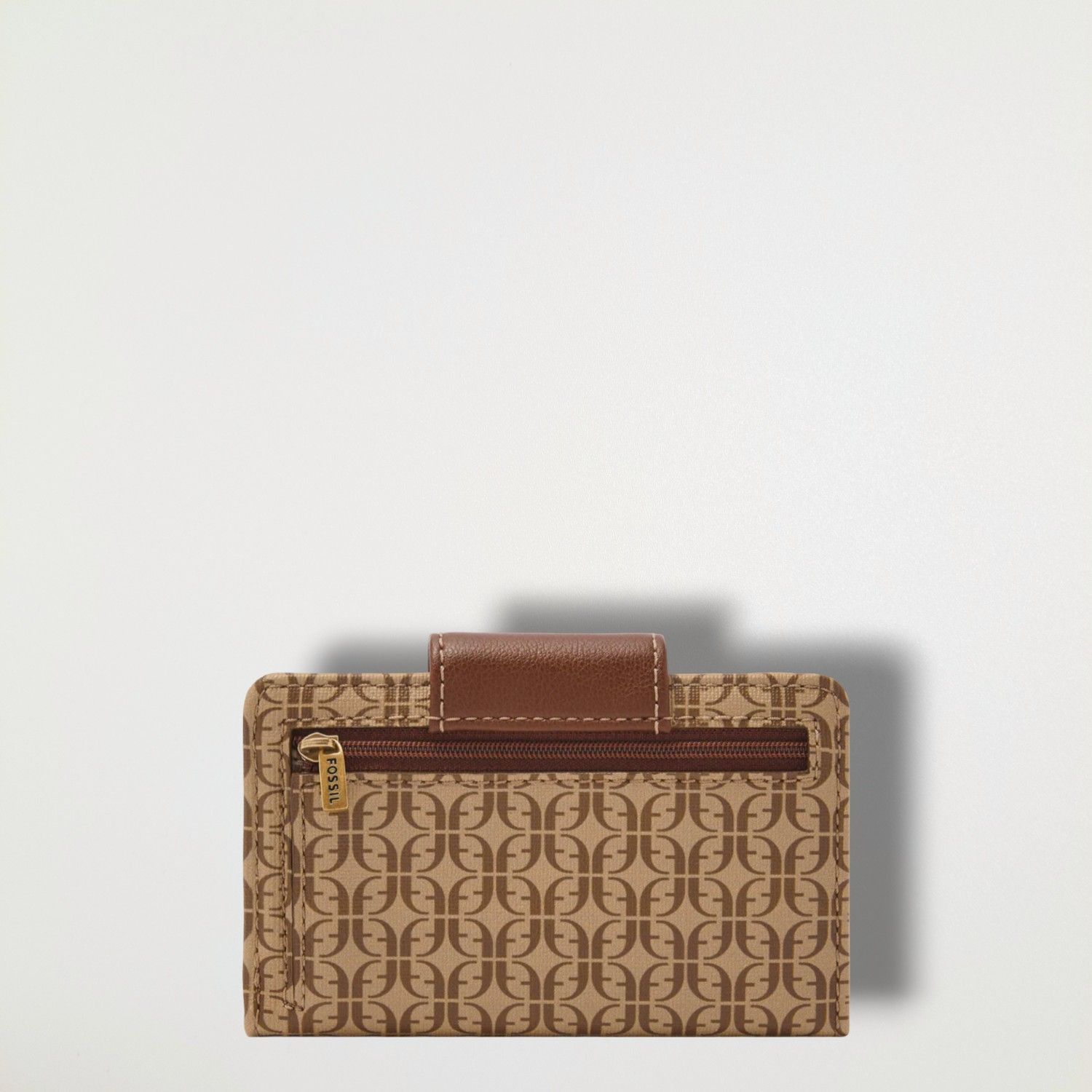 Fossil フォッシル カードケース マディソン プリント マルチファンクション ブラウン