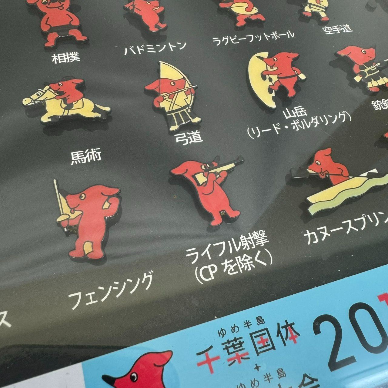 2010 千葉国体 ゆめ半島千葉大会 ピンバッジ 額装セット
