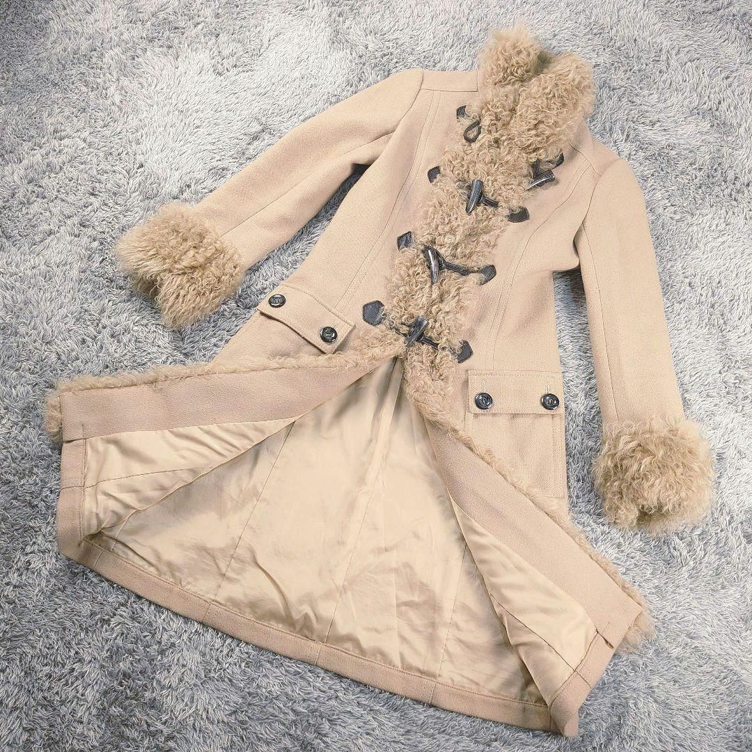 grace continental ダッフルコート チェキアンラムファー ベージュ グレースコンチネンタル サイズ36