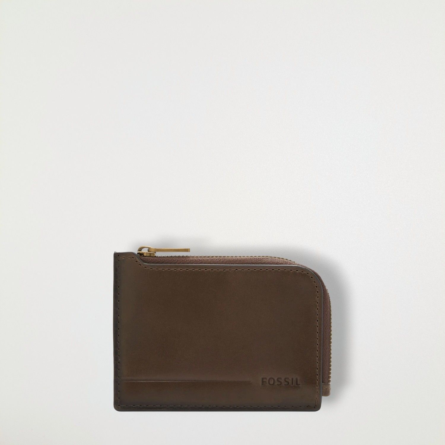 Fossil フォッシル コインケース アレン レザー ジップ カードケース ブラウン