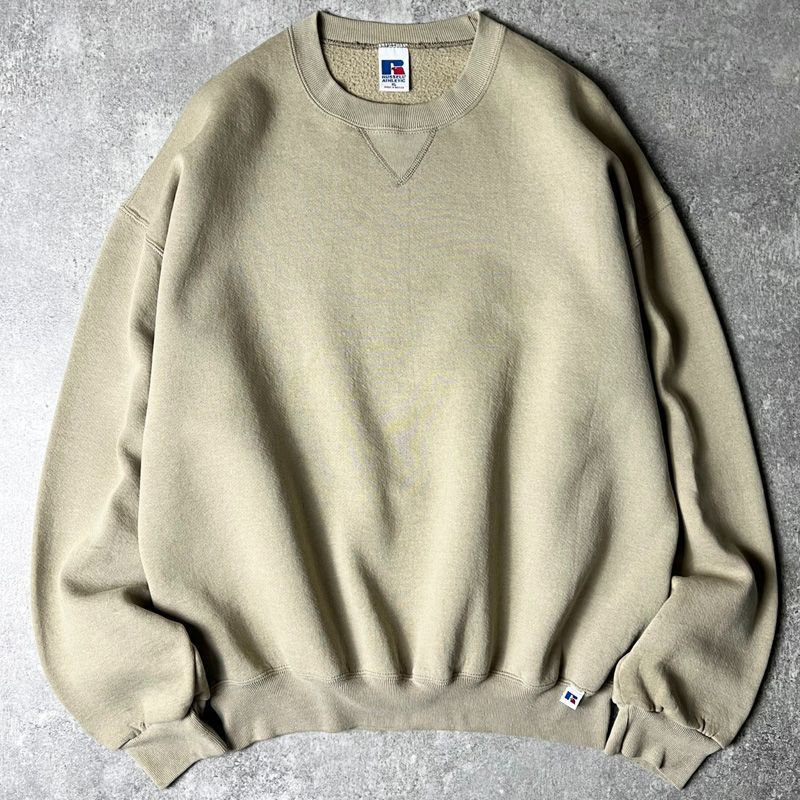 90s RUSSELL 無地 前V スウェット トレーナー XL / 90年代 オールド