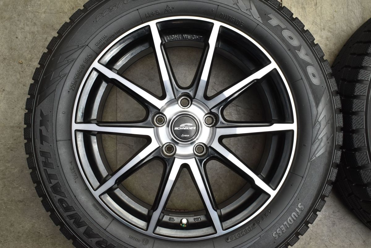  交換用に シュナイダー 17 in 7 J 38 PCD 114 3 トーヨー ウィンタートランパスTX 225 60 R アルファード カローラクロス デリカD 5 17インチ タイヤ ホイールセット