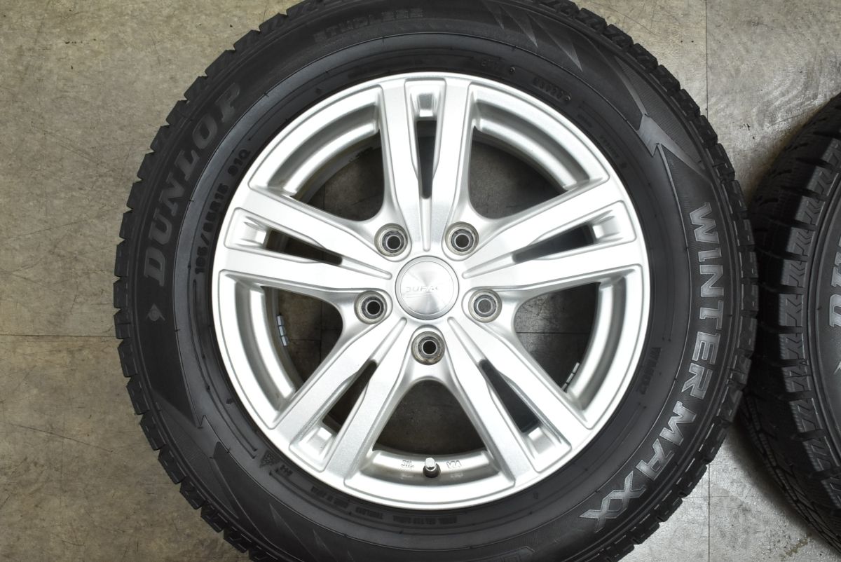 良好品 DUFACT 15 in 6 J 53 PCD 114 3 ダンロップ ウィンターマックス WM 02 195 65 R ノア ヴォクシー ステップワゴン アクセラ 可