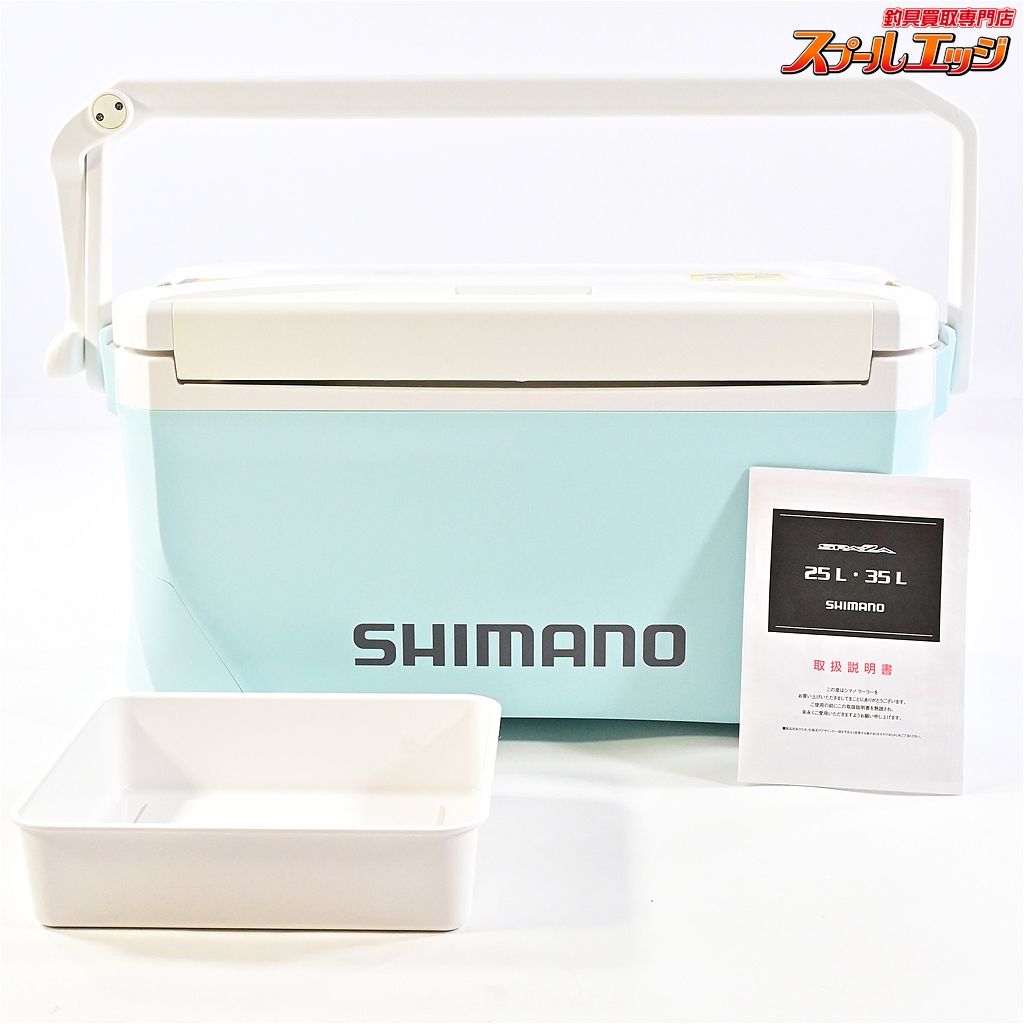 シマノ スペーザーホエール ベイシス NS-D25Y 25L インショアブルー キャスター付 クーラーボックス SHIMANO K_160 e08236