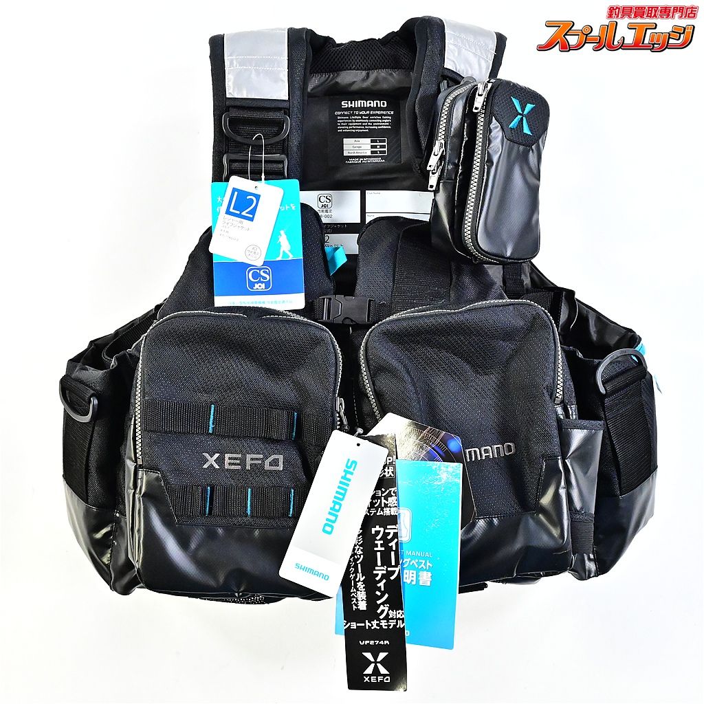 シマノ ゼフォー アクトゲームベスト VF-274R フローティングベスト サイズアジアL SHIMANO XEFO K_100 e08256