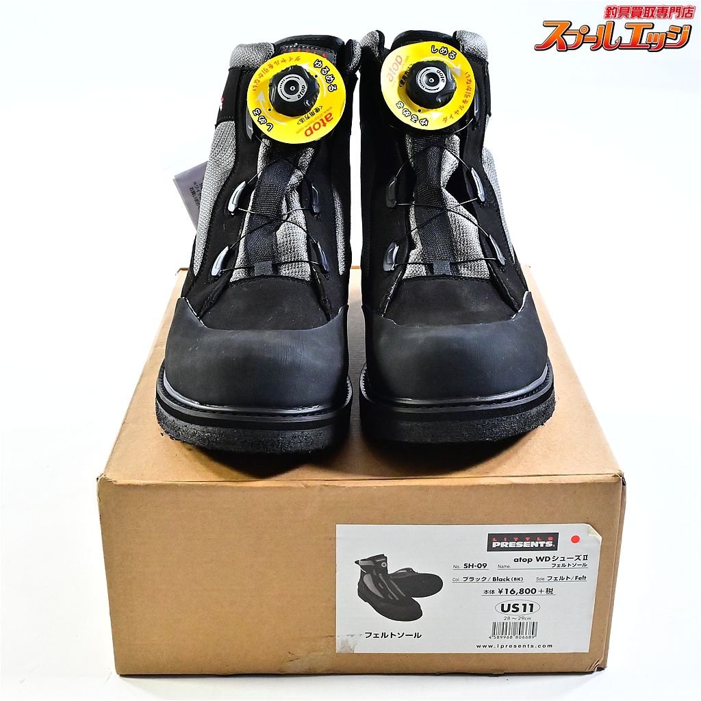リトルプレゼンツ atop WDシューズII フェルトソール SH-09 ブラック サイズUS11 28-29cm LITTLEPRESENTS K_060 e08263