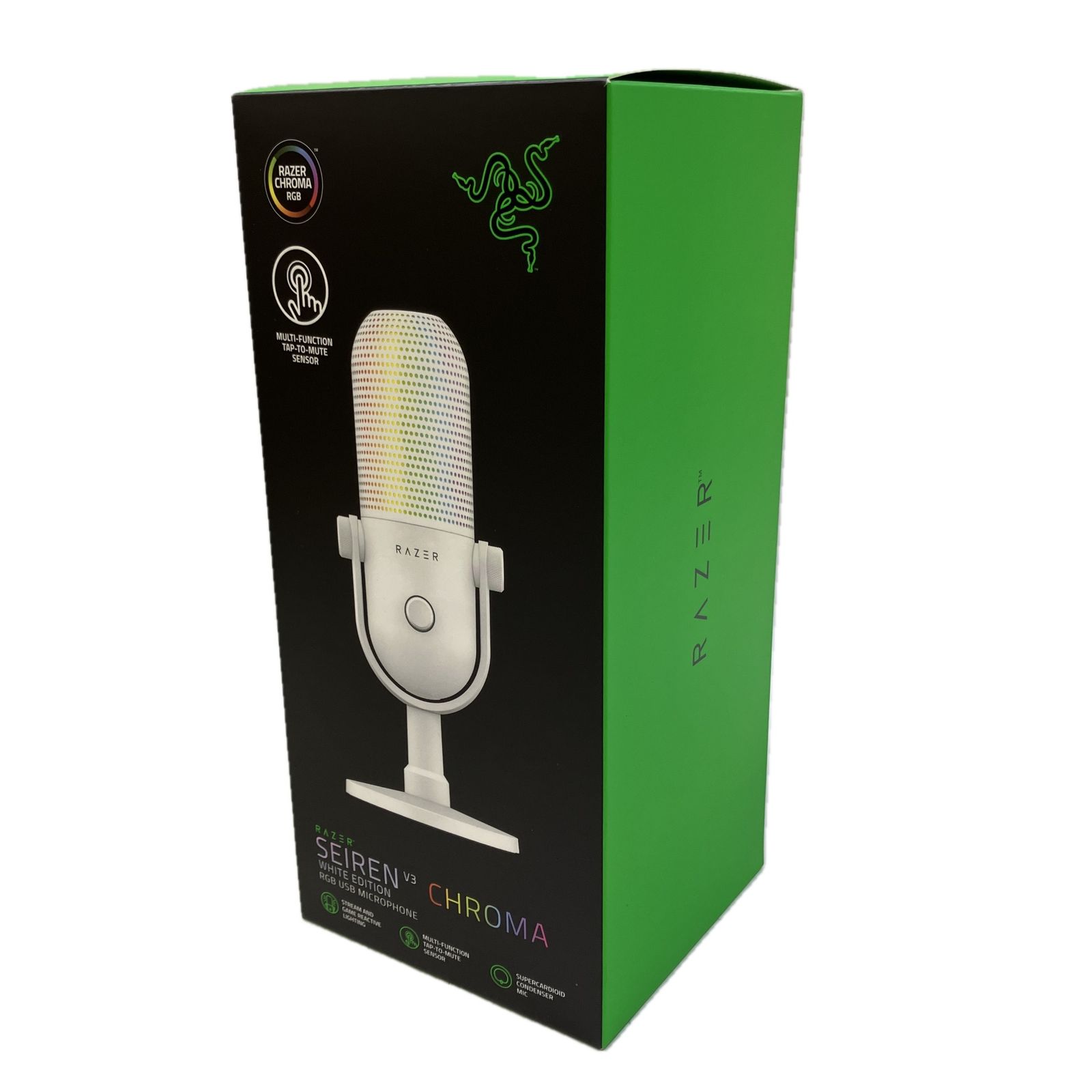 Razer RZ19-0506 Seiren V3 Chroma WHITE EDITION コンデンサーマイク レイザー 音響機材 Y10496087