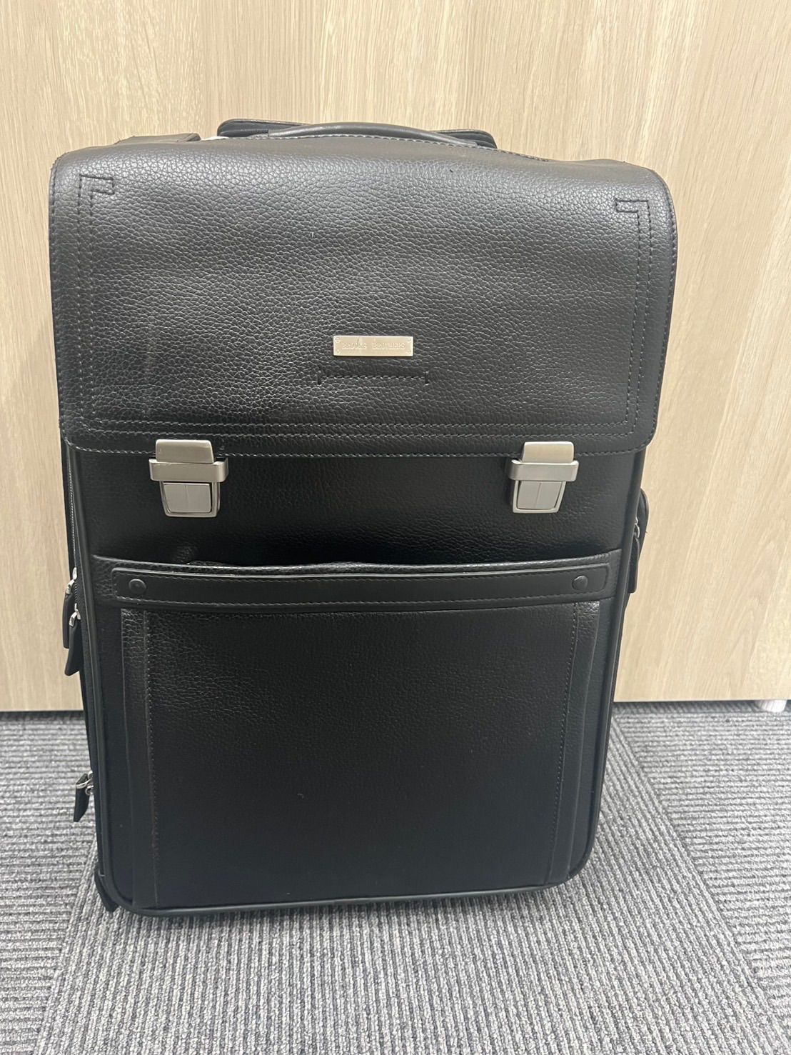 ブルックスブラザーズ レザーキャリーバッグ ブラック