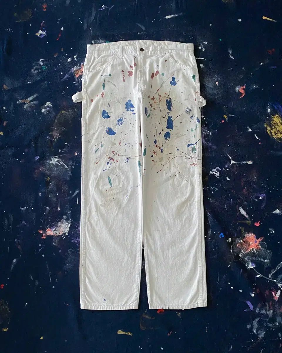 ディッキーズ 白 カーペンター ペインター ウォーク パンツ YC-007