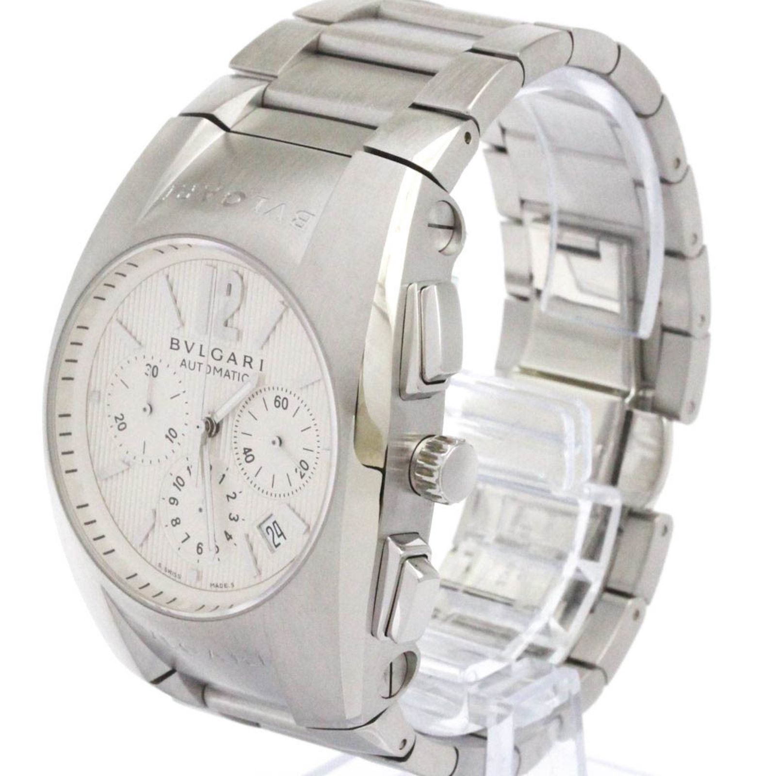 ブルガリ BVLGARI エルゴン クロノグラフ ステンレススチール 自動巻き メンズ 時計 EG40SCH 外装仕上げ済み