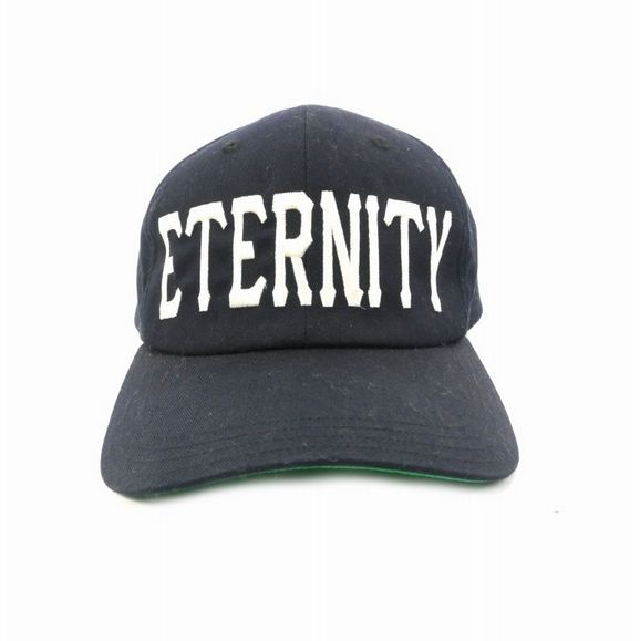 SAINT MICHAEL ETERNITYキャップ 帽子 刺繡ロゴ ブラック23SS