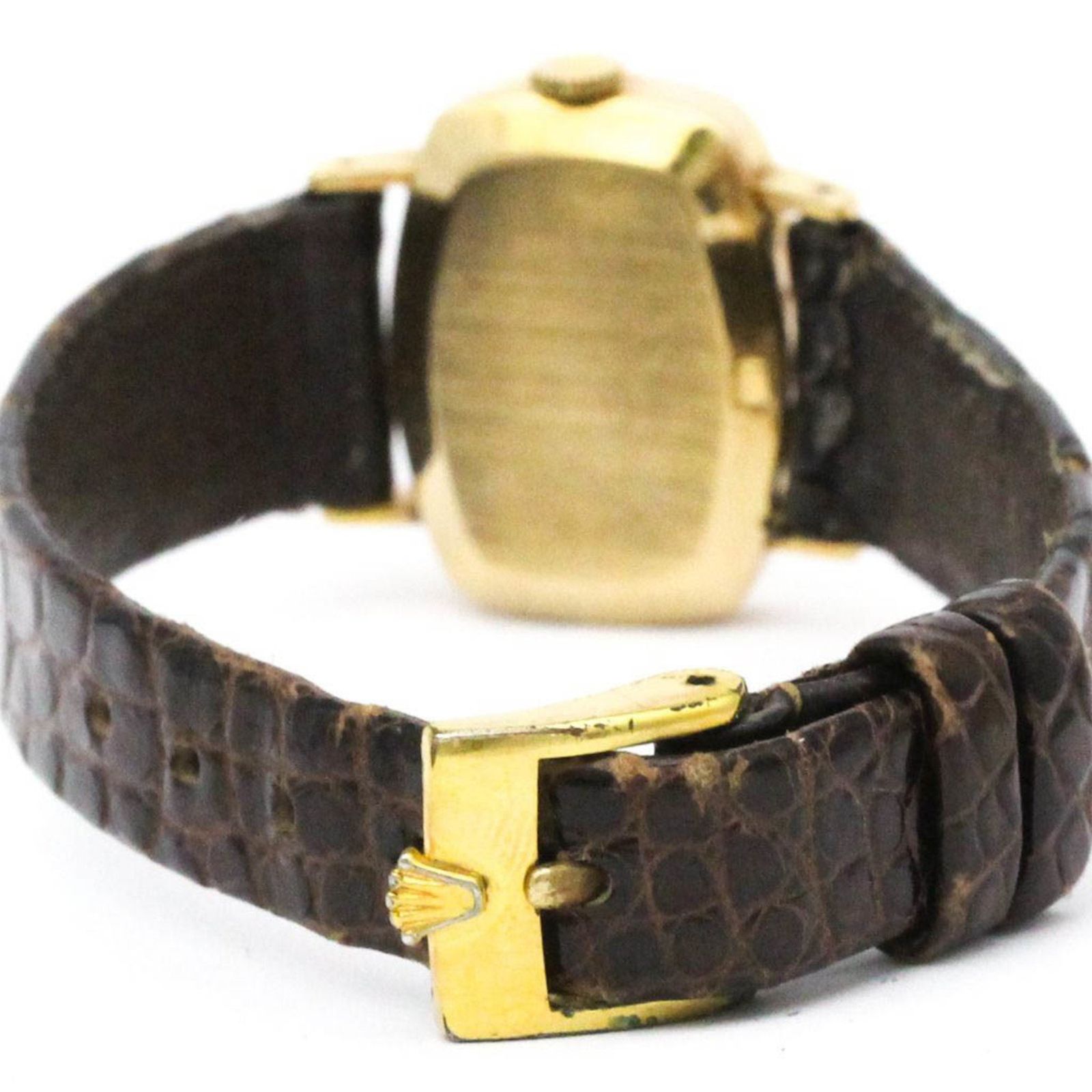  ロレックス ROLEX チェリーニ 2647 K 18 ゴールド レザー 手巻き レディース 時計 手巻き時計 腕時計(アナログ)