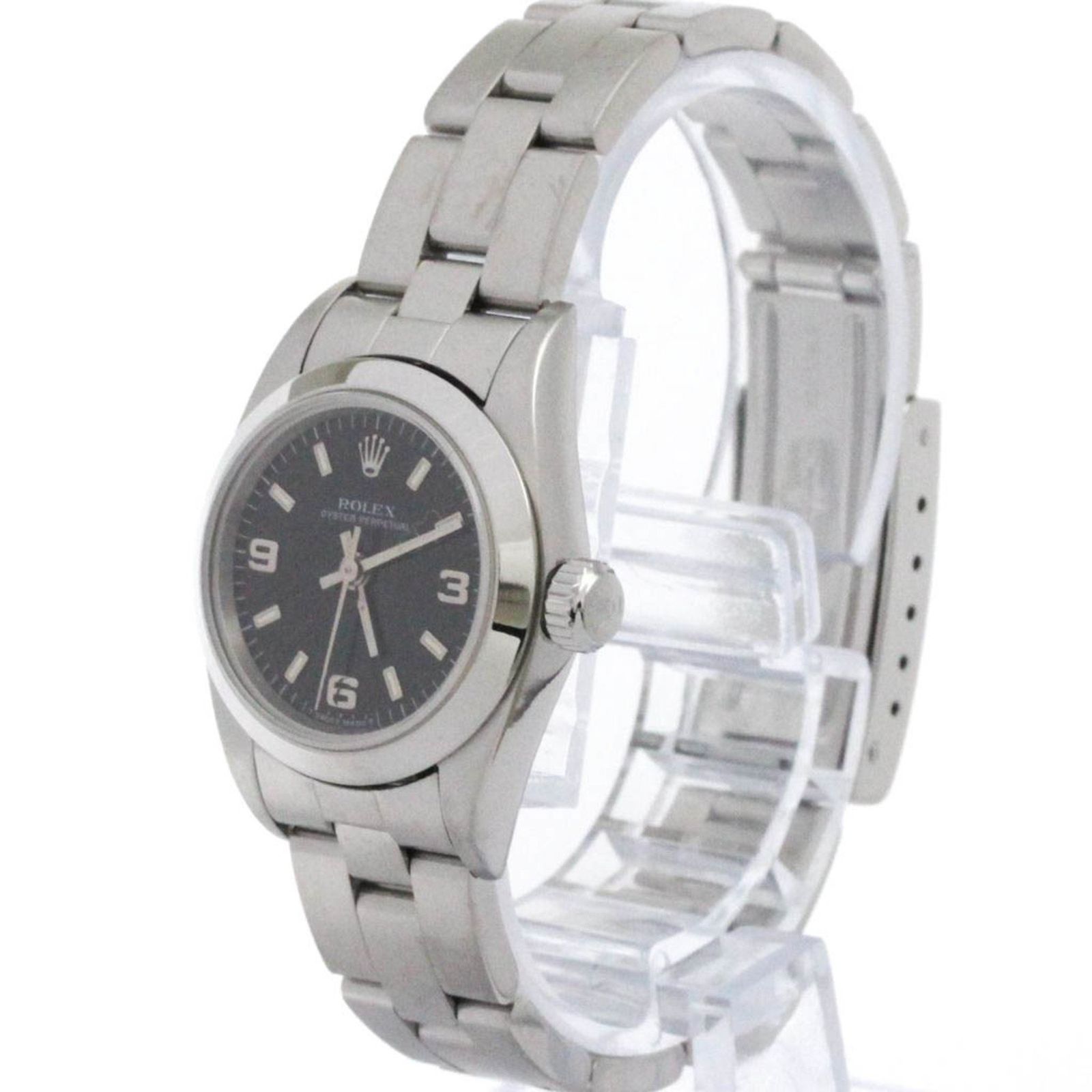ロレックス ROLEX オイスターパーペチュアル 67180 U番 ステンレススチール 自動巻き レディース 時計 外装仕上げ済み