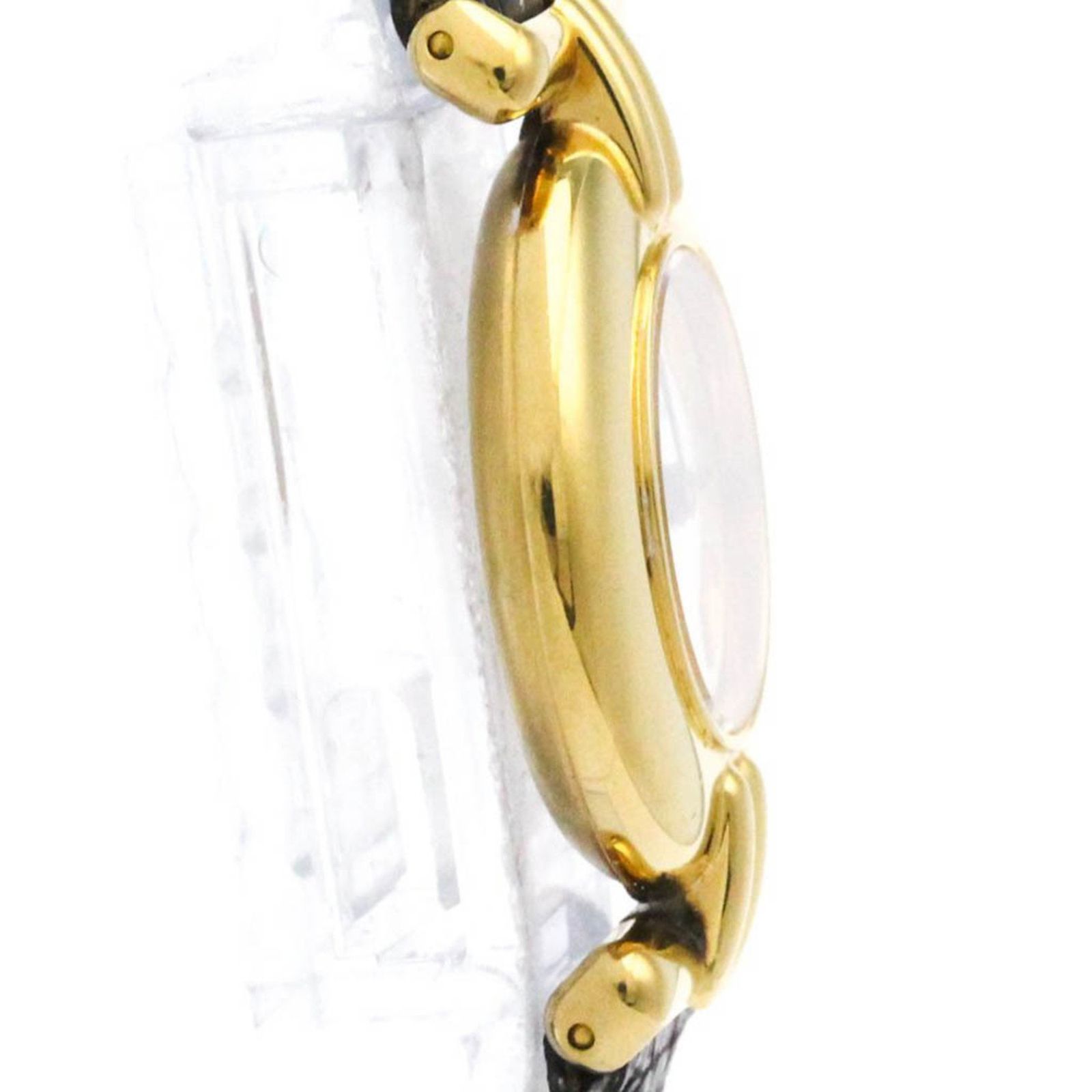  カルティエ CARTIER マストコリゼ ゴールドプレート レザー クォーツ レディース 時計 590002 腕時計(クォーツ) 腕時計(アナログ)