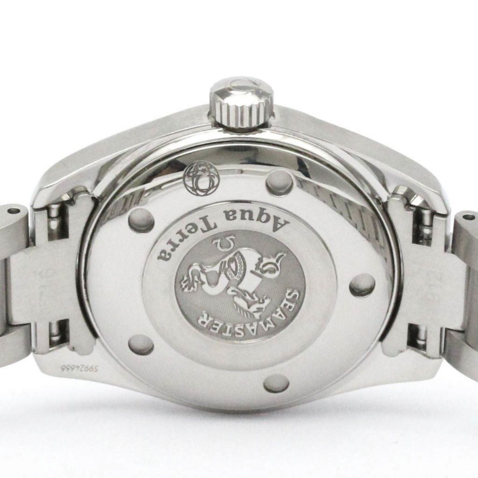  オメガ OMEGA シーマスター アクアテラ シェル文字盤 ステンレススチール 自動巻き レディース時計 2573.70 外装仕上げ済み 自動巻き時計 腕時計(アナログ)