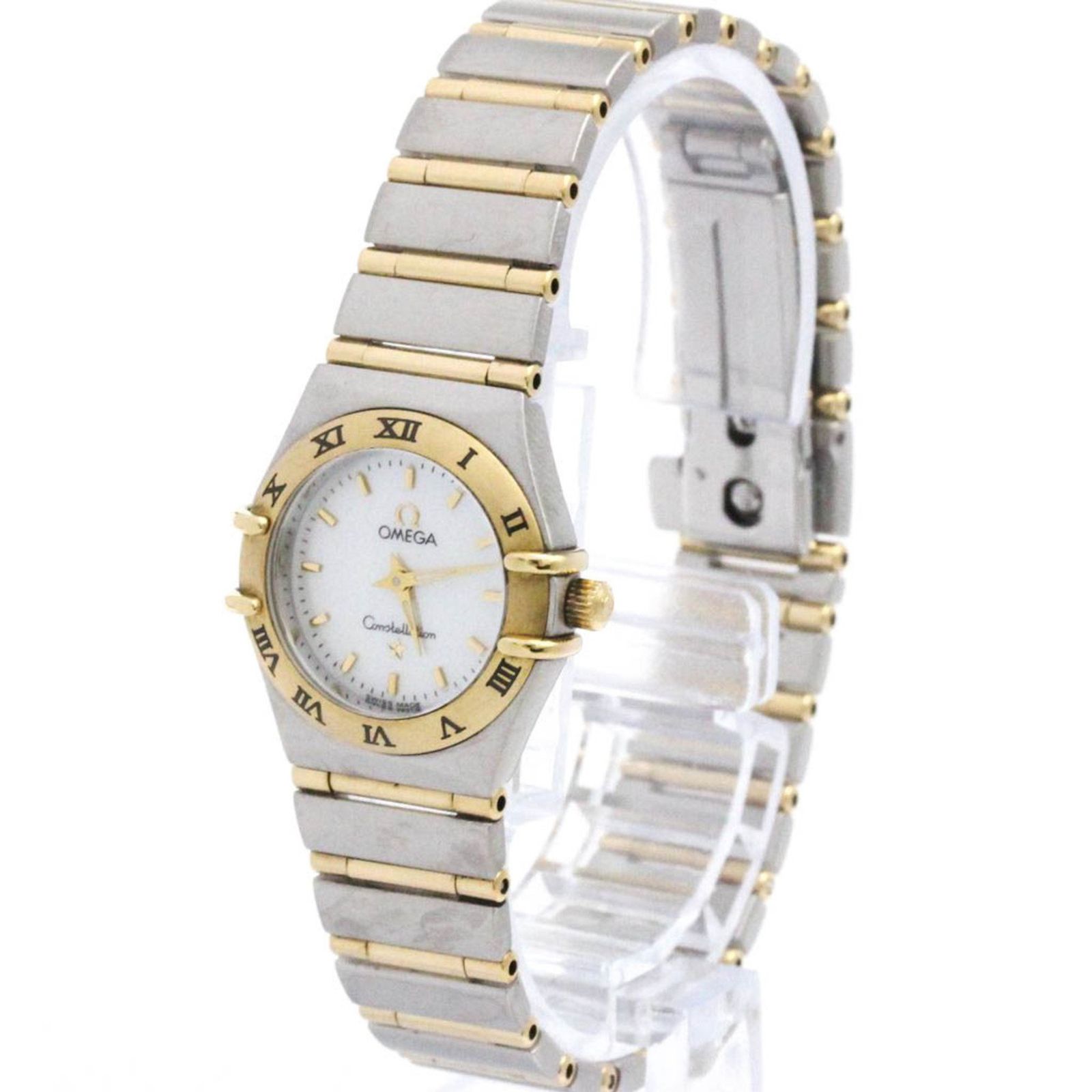 オメガ OMEGA コンステレーション シェル文字盤 K 18 ゴールド ステンレススチール レディース 時計 1262.70 外装仕上げ済み