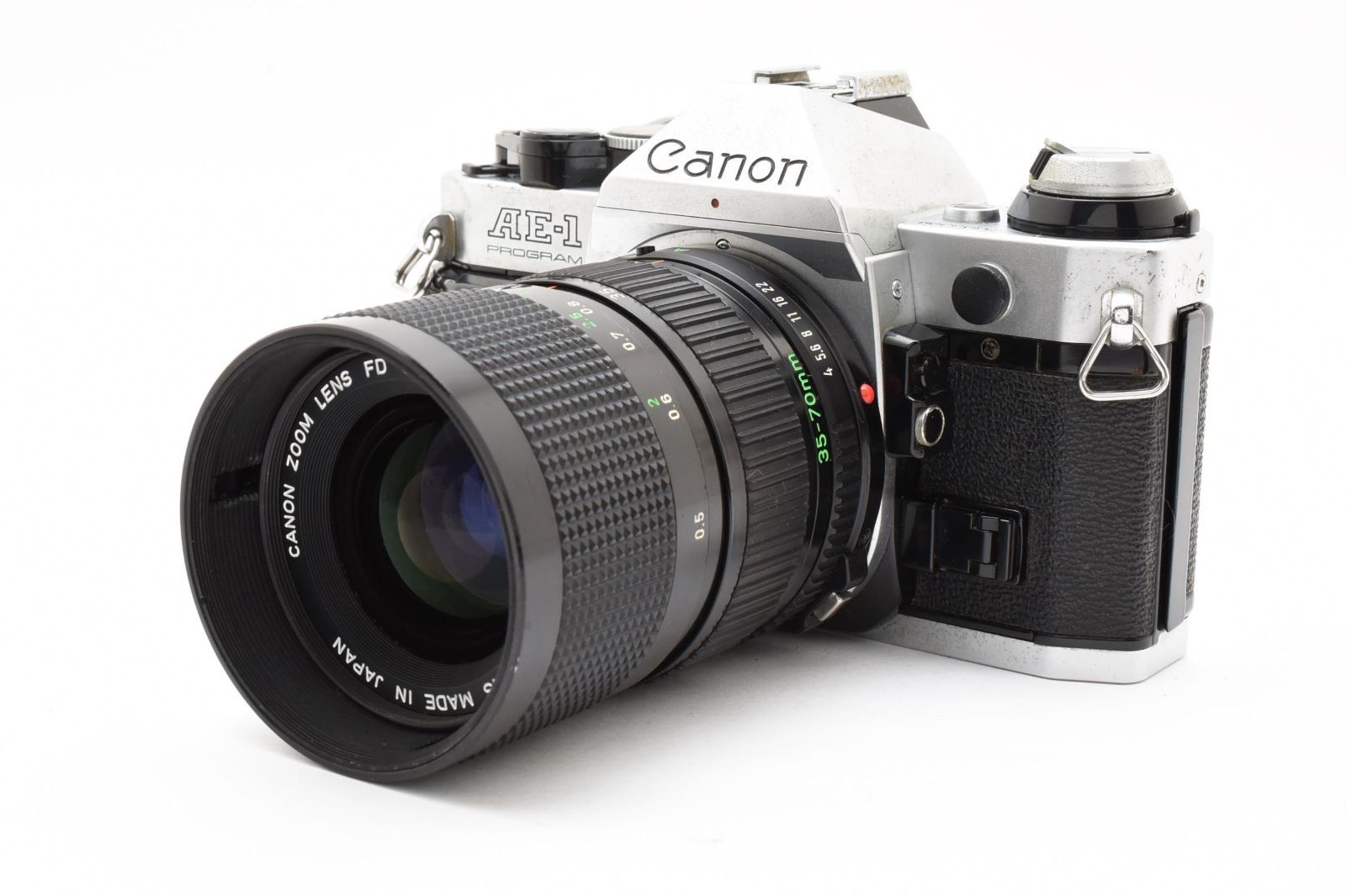 上 Canon キヤノン AE-1 Program シルバー FD 35-70mm f4 レンズセット