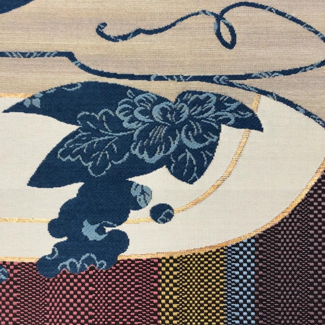  名古屋帯 博多織 蔓葉模様 縦縞 O-5706 名古屋帯 帯