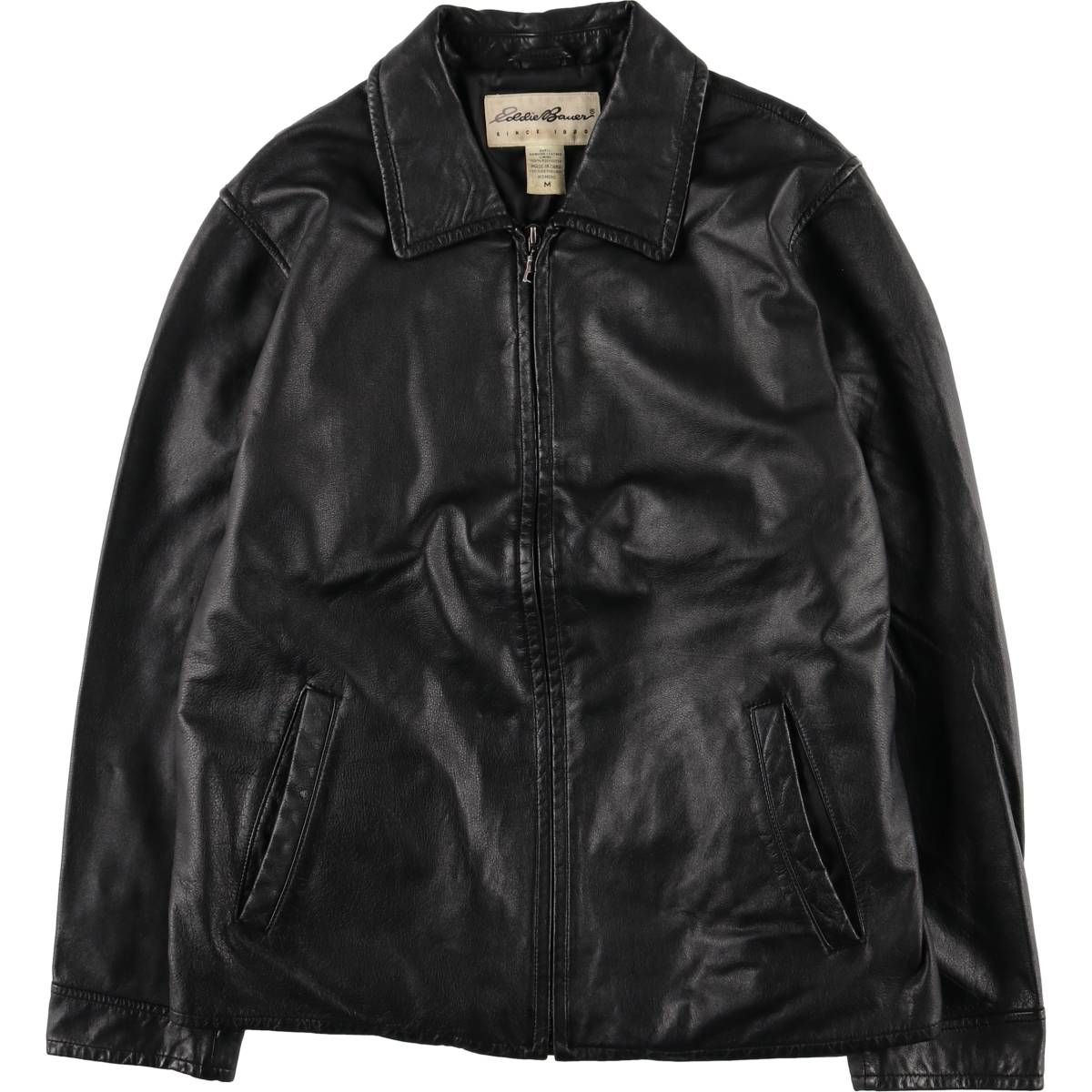 古着 00年代 エディーバウアー Eddie Bauer スイングトップタイプ レザーブルゾンジャケット レディースM相当 eaa592480