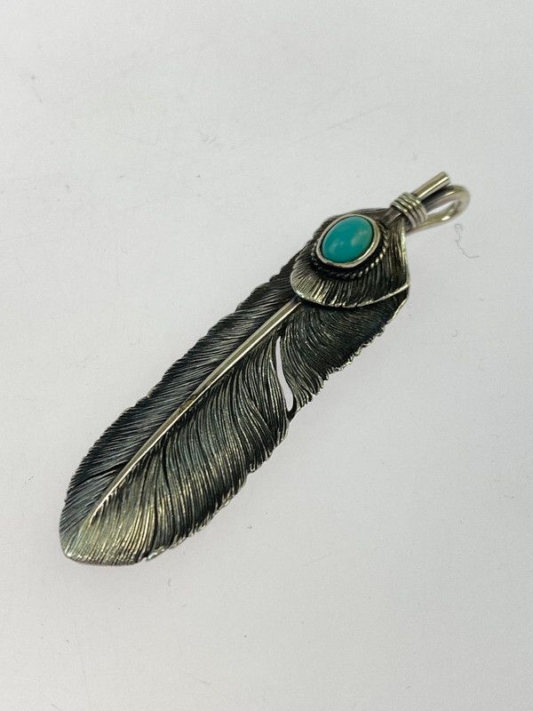 品 SAAD サード TURQUOISE FEATHER TOP フェザー トップ ペンダントトップのみ 192-251108-AS-26-min