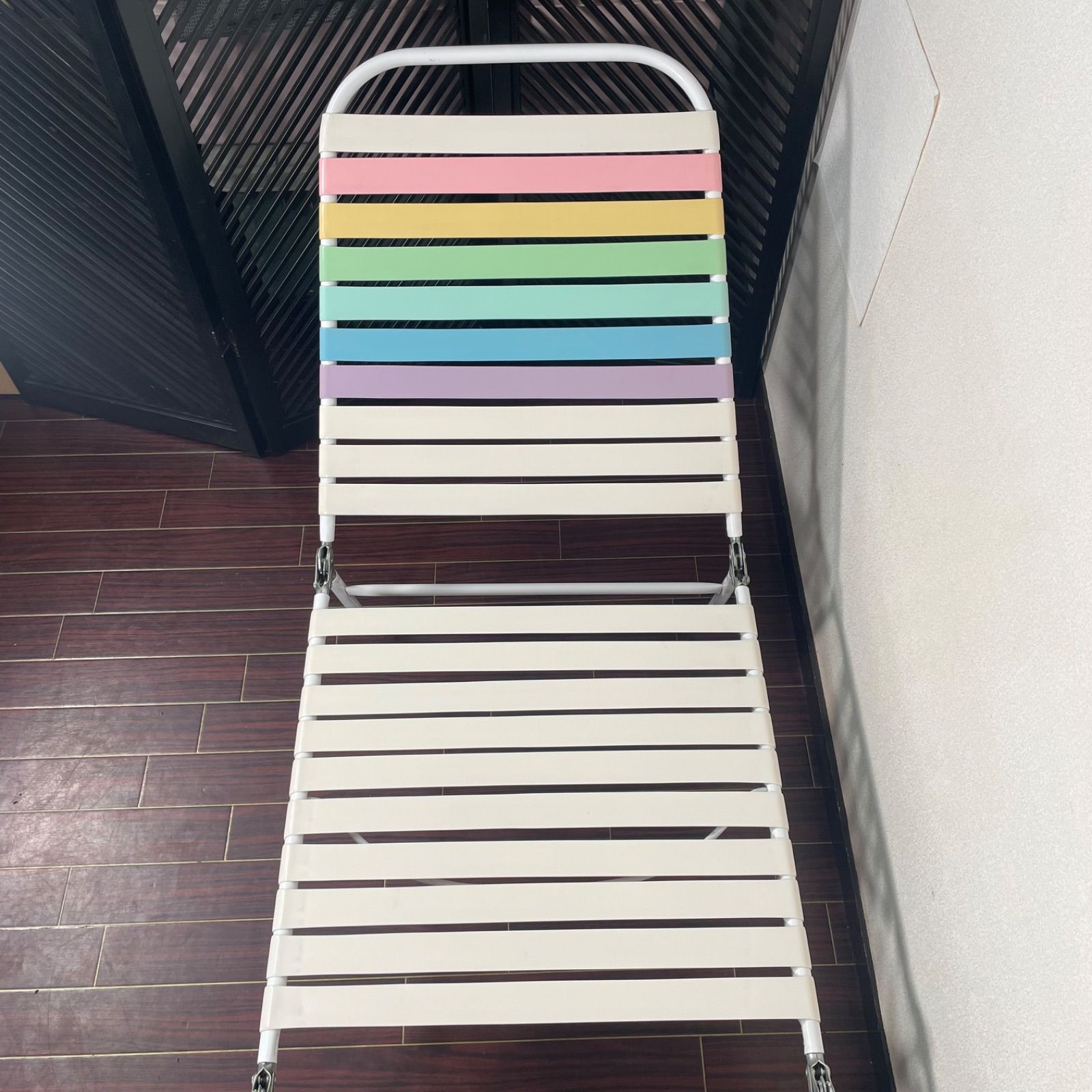 レトロ エモい 映える サマーベッド レインボー ビーチベッド おしゃれ y 2 k ナイトプール リクライニング マルチ ミッドセンチュリー