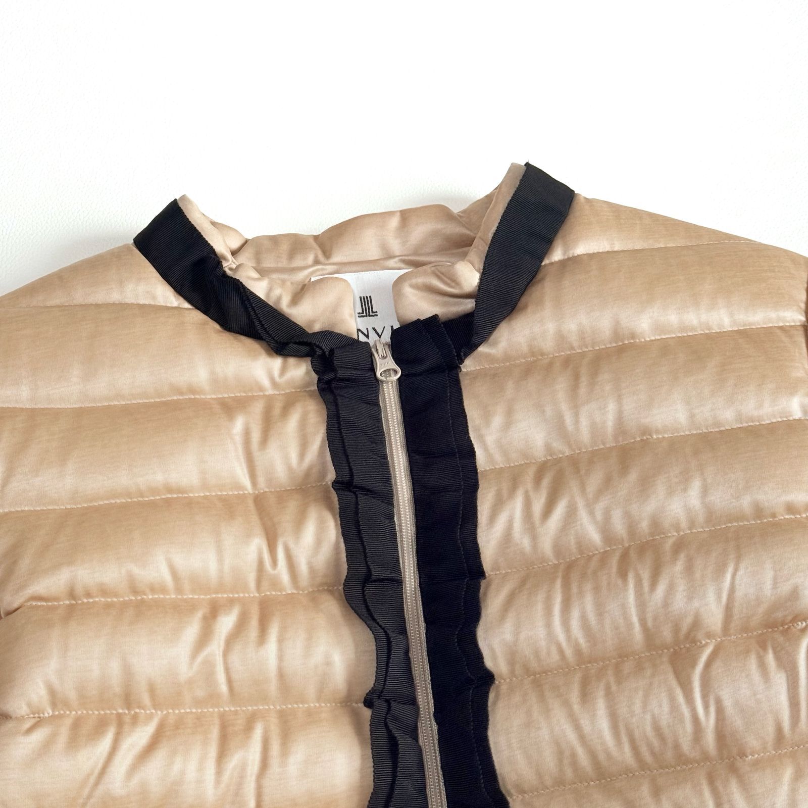 LANVIN en Bleu ランバンオンブルー ノーカラー ダウンジャケット 38