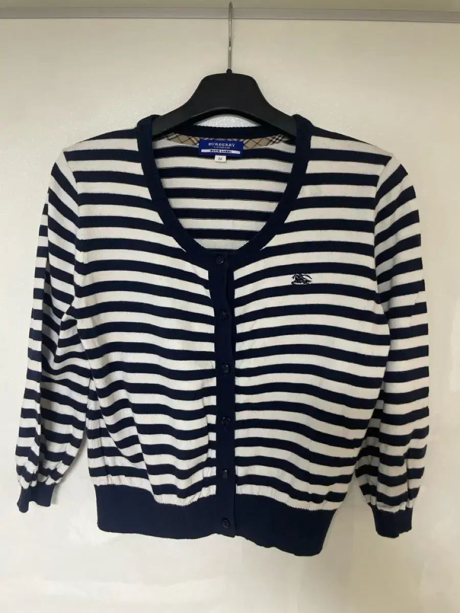 バーバリー ブルーレーベル ストライプ カーディガン 38